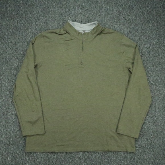 Mizzen+Main Other - Mizzen Main Sweater Mens XXL Green Quarter Zip Pullover Long Sleeve Jumper 2XL